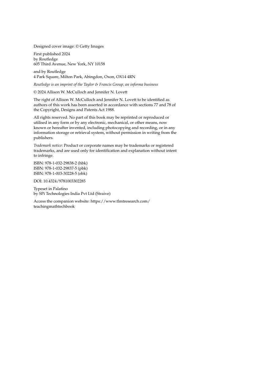 Preview page 5 of eBook PDF Exploring Math with Technology Practices for Secondary Math Teachers 1st Edition By Allison W. McCulloch, Jenn
