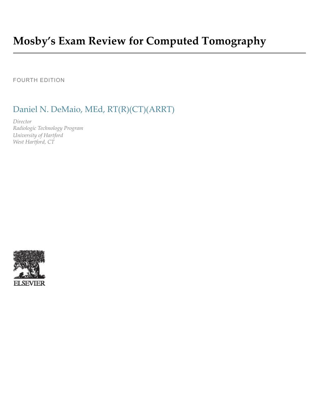 Preview page 2 of Mosby's Exam Review for Computed Tomography 4th Edition By Daniel DeMaio eBook PDF