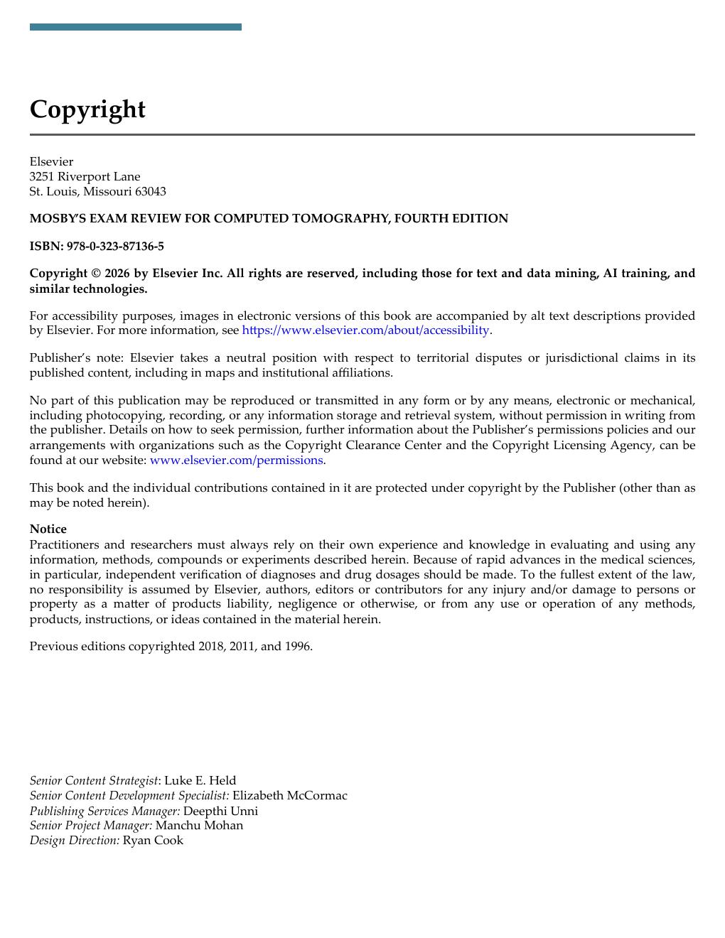 Preview page 3 of Mosby's Exam Review for Computed Tomography 4th Edition By Daniel DeMaio eBook PDF