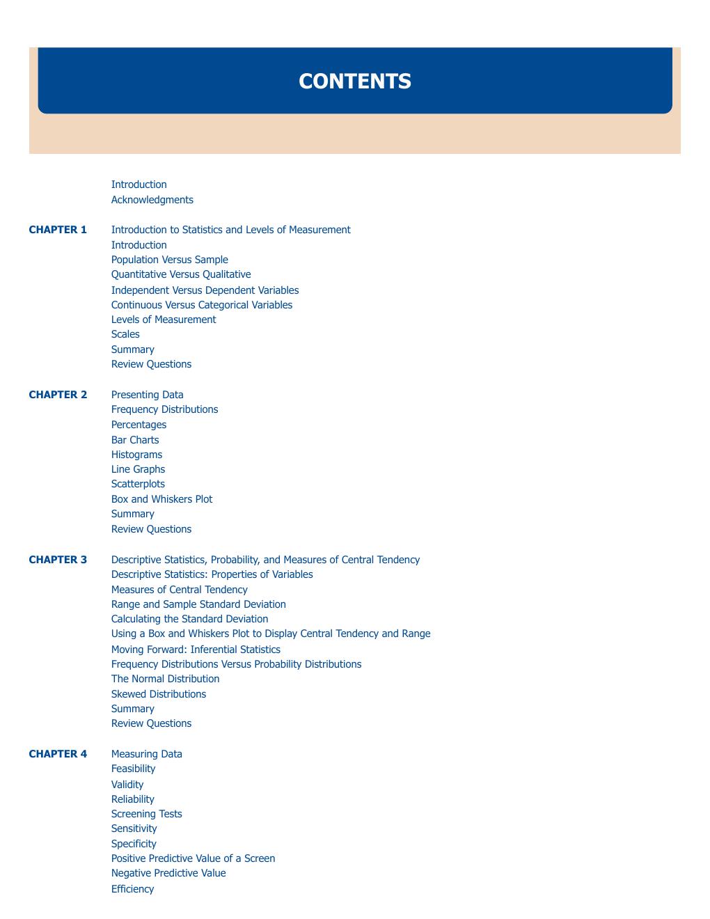 Preview page 6 of Statistics for Nursing 4th Edition By Elizabeth Heavey eBook PDF