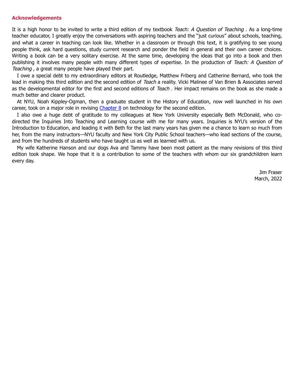 Preview page 9 of Teach A Question of Teaching 3rd Edition By James Fraser eBook PDF