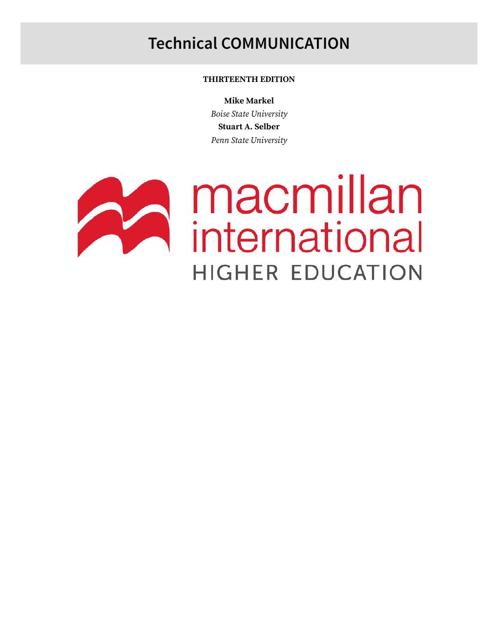 Preview page 4 of Technical Communication 13th Edition By Markel Mike, Stuart Selber eBook PDF