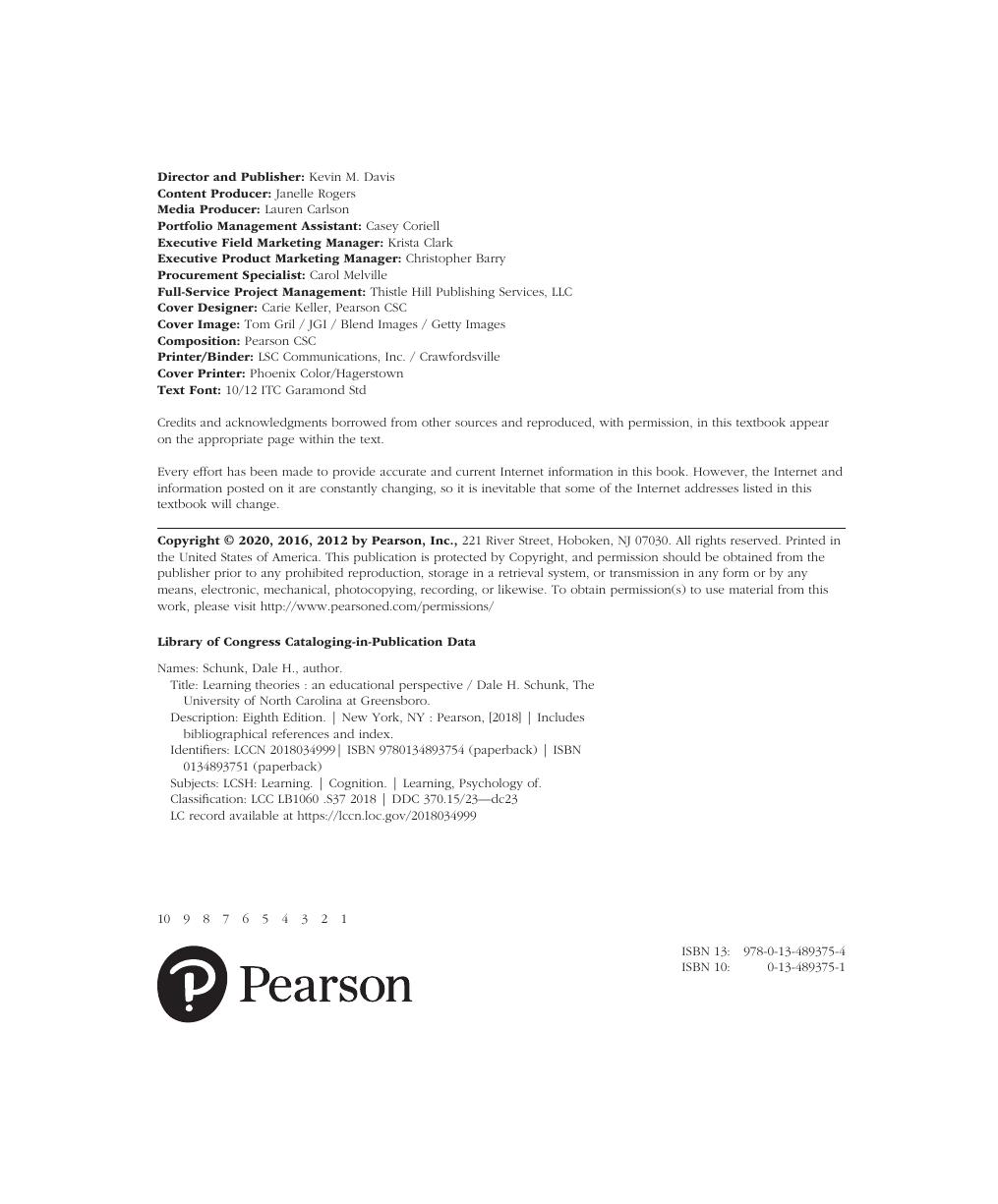Preview page 2 of Learning theories an educational perspective 8th Edition By Dale H Schunk | eBook