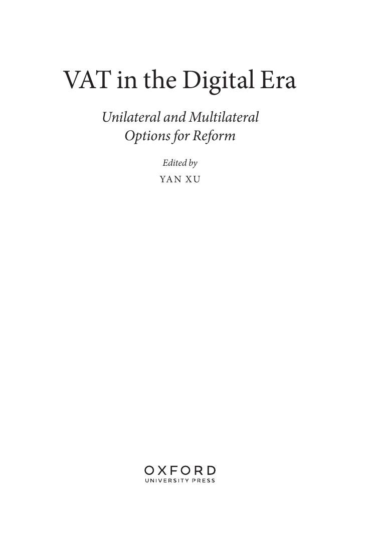 Preview page 4 of VAT in the Digital Era 1st Edition By Yan Xu