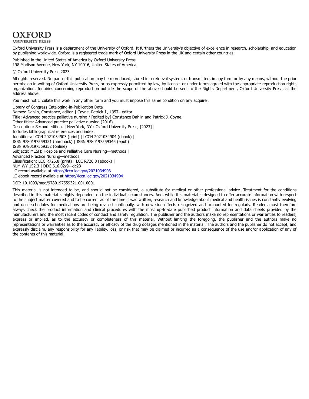 Preview page 4 of Advanced Practice Palliative Nursing 2nd Edition By Constance Dahlin , Patrick Coyne