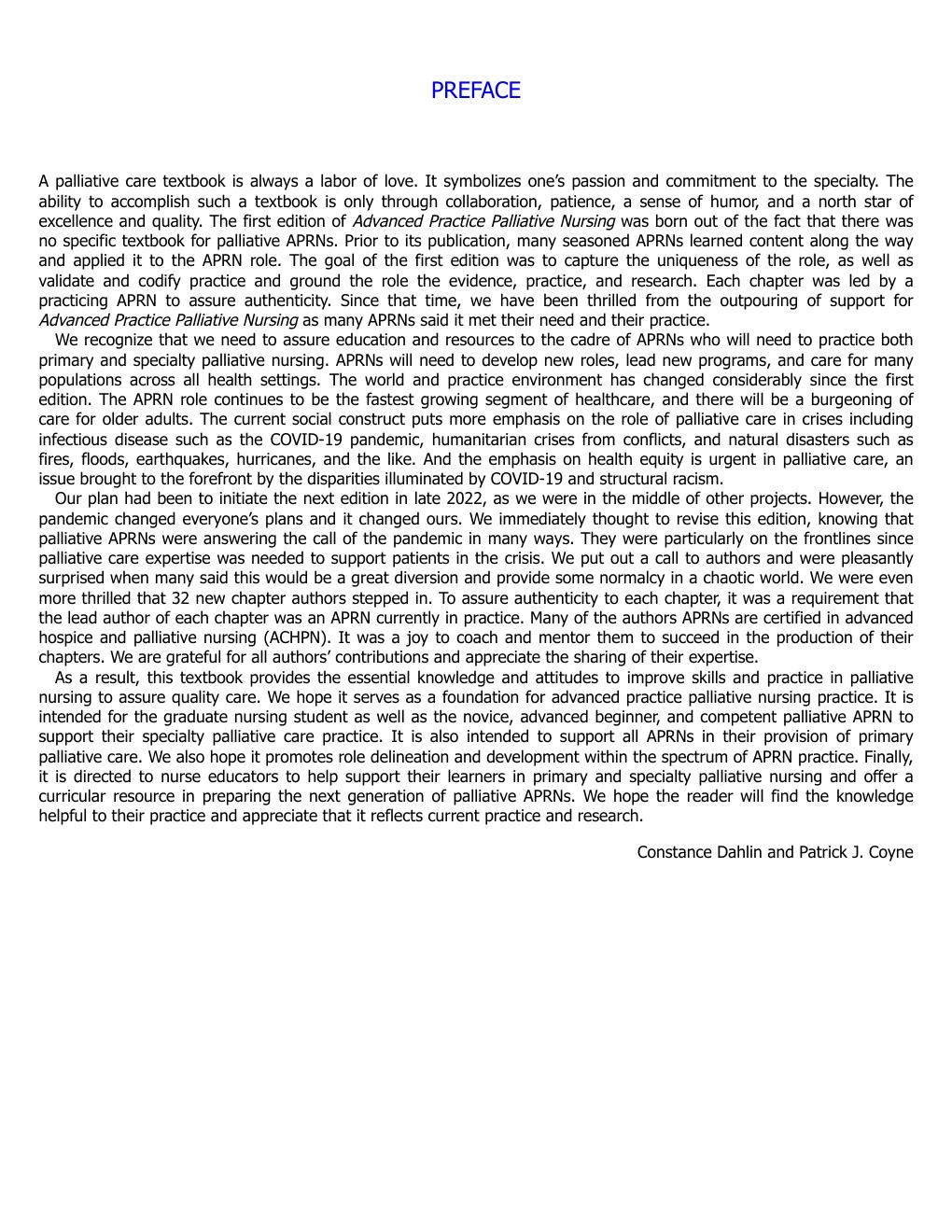 Preview page 10 of Advanced Practice Palliative Nursing 2nd Edition By Constance Dahlin , Patrick Coyne
