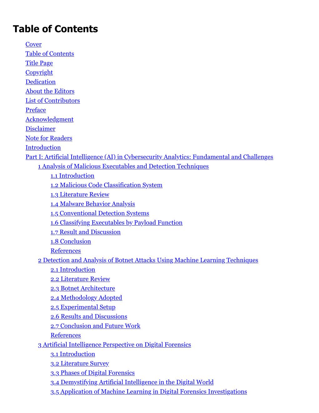 Preview page 2 of Applying Artificial Intelligence in Cybersecurity Analytics and Cyber Threat Detection 1st Edition By Shilpa Mahajan , M