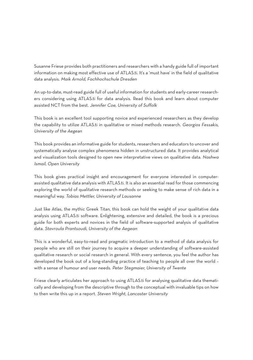 Preview page 3 of Qualitative Data Analysis with ATLAS.ti 3rd Edition By Susanne Friese