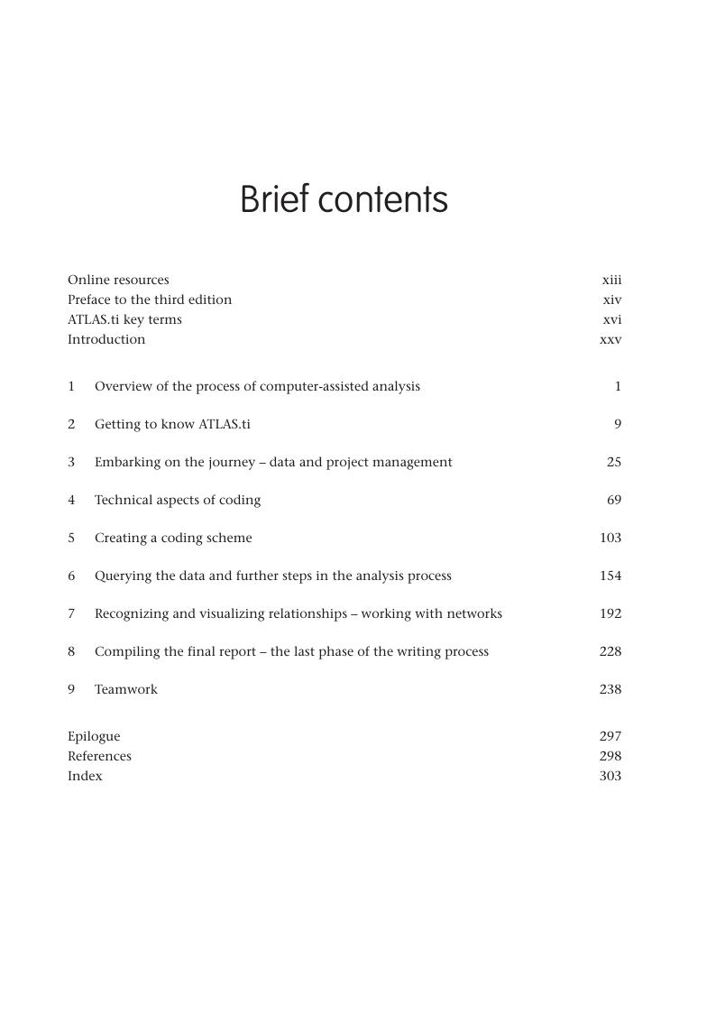 Preview page 6 of Qualitative Data Analysis with ATLAS.ti 3rd Edition By Susanne Friese