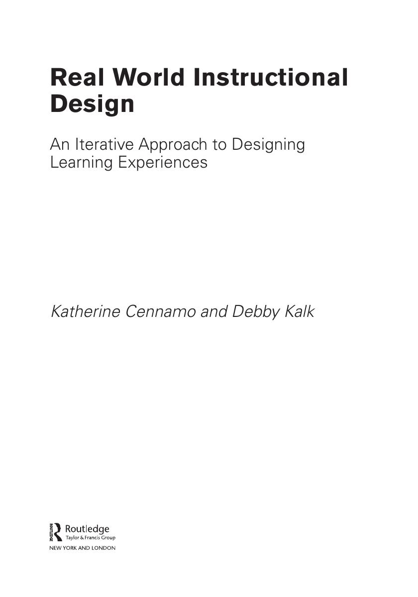 Preview page 4 of Real World Instructional Design An Iterative Approach to Designing Learning Experiences 2nd Edition By Katherine S. Cenn