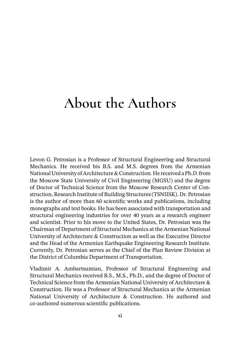 Preview page 10 of Static and Dynamic Analysis of Engineering Structures Incorporating the Boundary Element Method By Levon G. Petrosian |