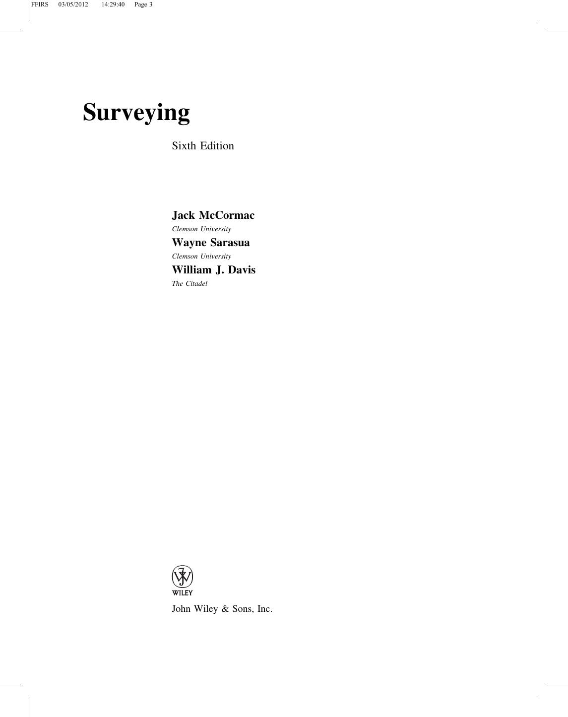 Preview page 5 of Surveying 6th Edition By Jack C. McCormac | eBook