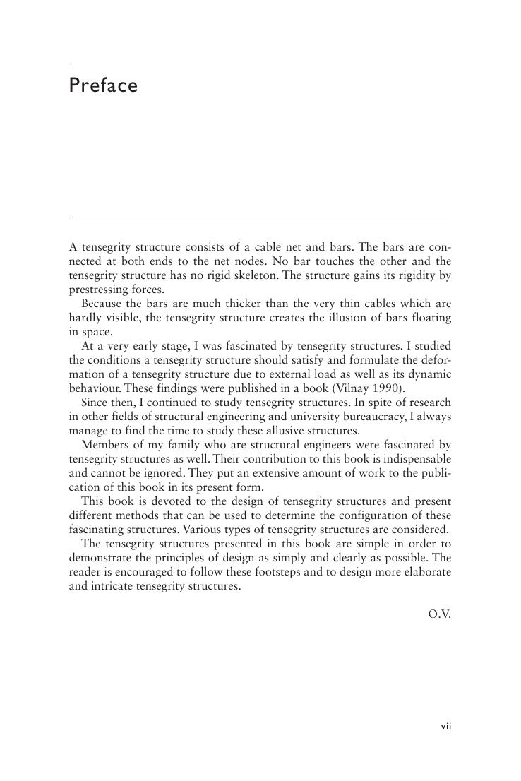 Preview page 8 of Tensegrity Structures Design Methods By Oren Vilnay Leon Chernin Margi Vilnay | eBook