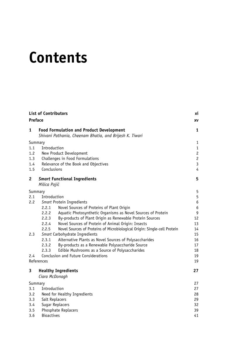 Preview page 6 of Food Formulation Novel Ingredients and Processing Techniques 1st Edition By Shivani Pathania, Brijesh Tiwari