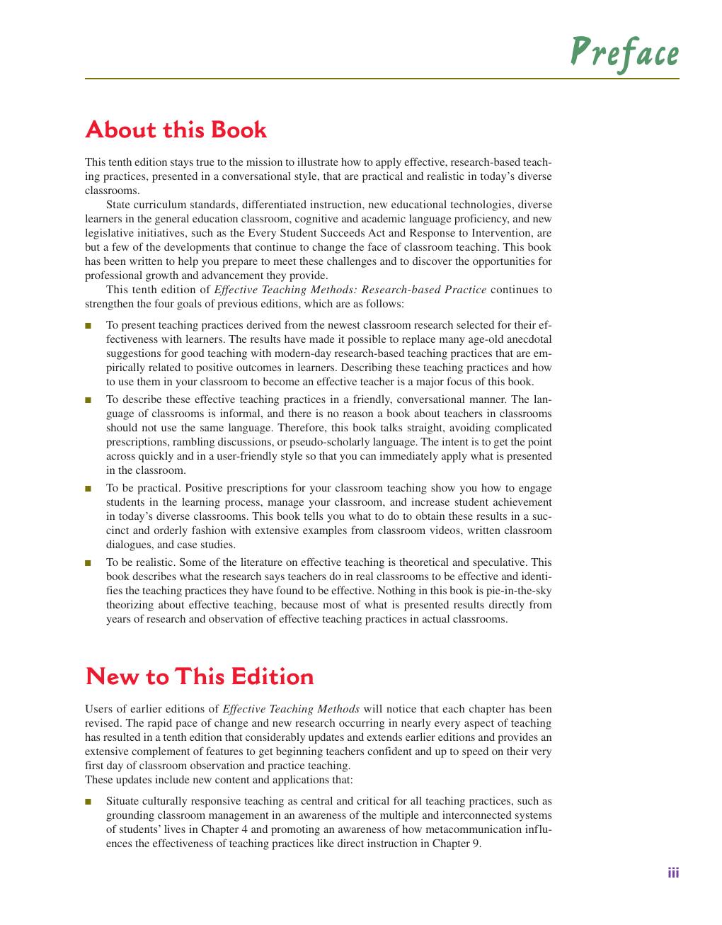 Preview page 4 of Effective Teaching Methods Research-Based Practice 10th Edition By Gary Borich, Angelica Blanchette