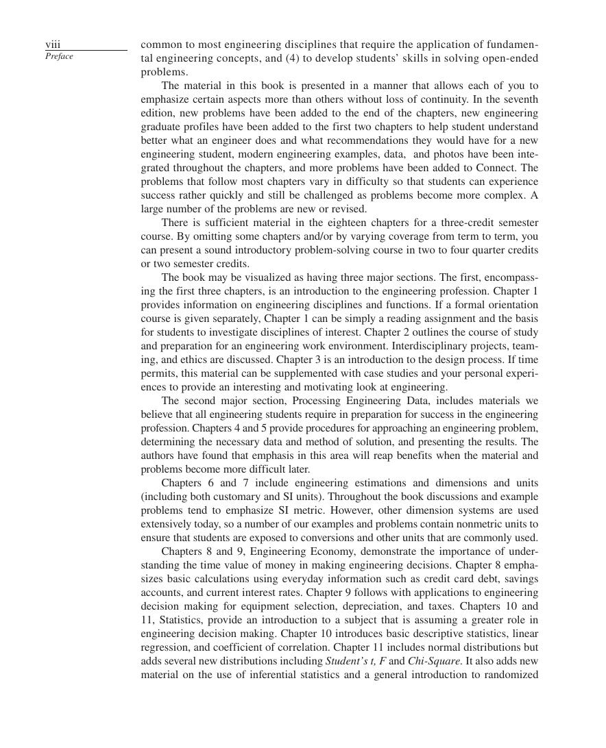 Preview page 9 of Engineering Fundamentals and Problem Solving 7th Edition By Arvid Eide, Roland Jenison, Larry Northup, Steven Mickelson