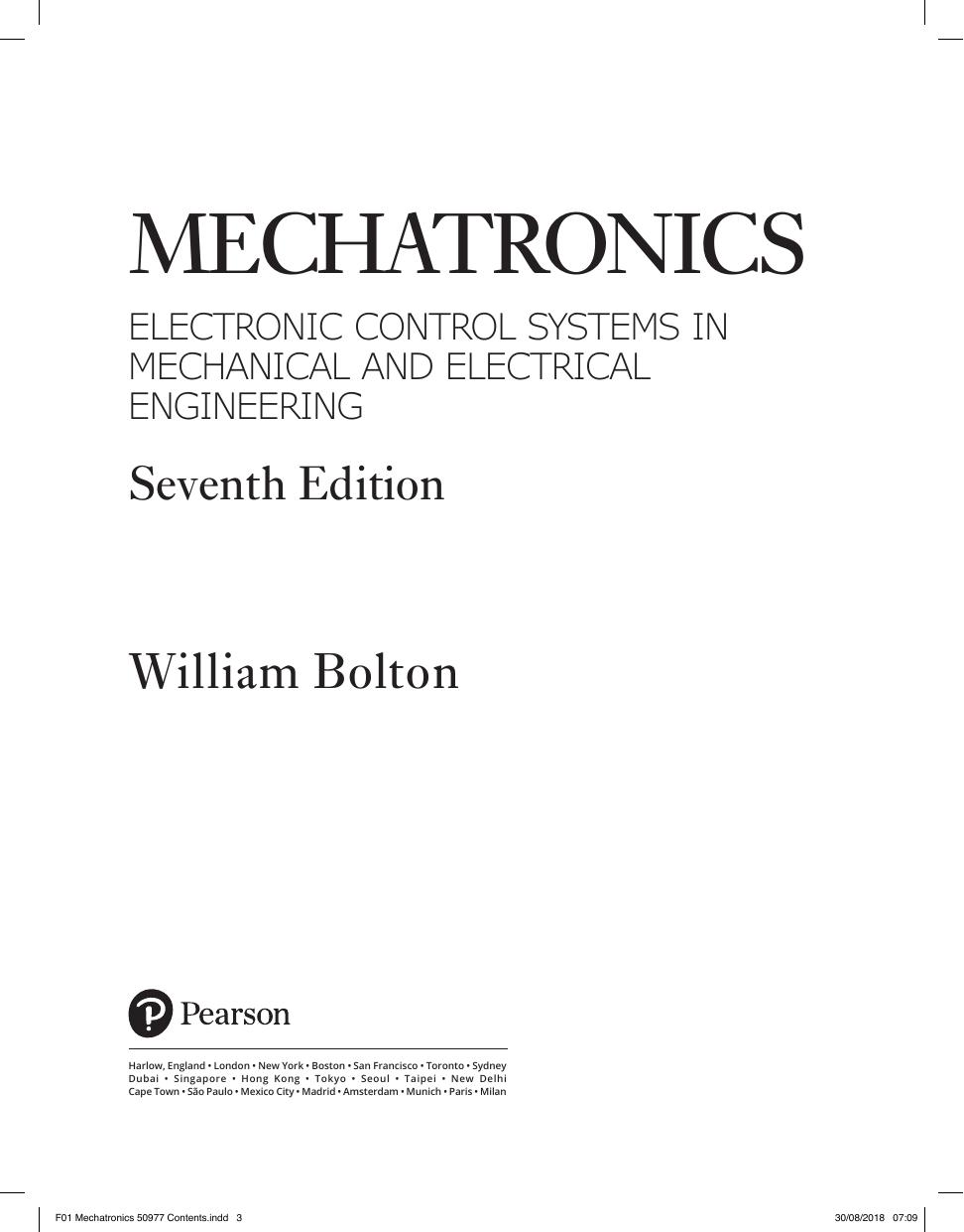 Preview page 4 of Mechatronics Electronic Control Systems In Mechanical and Electrical Engineering 7th Edition By William Bolton
