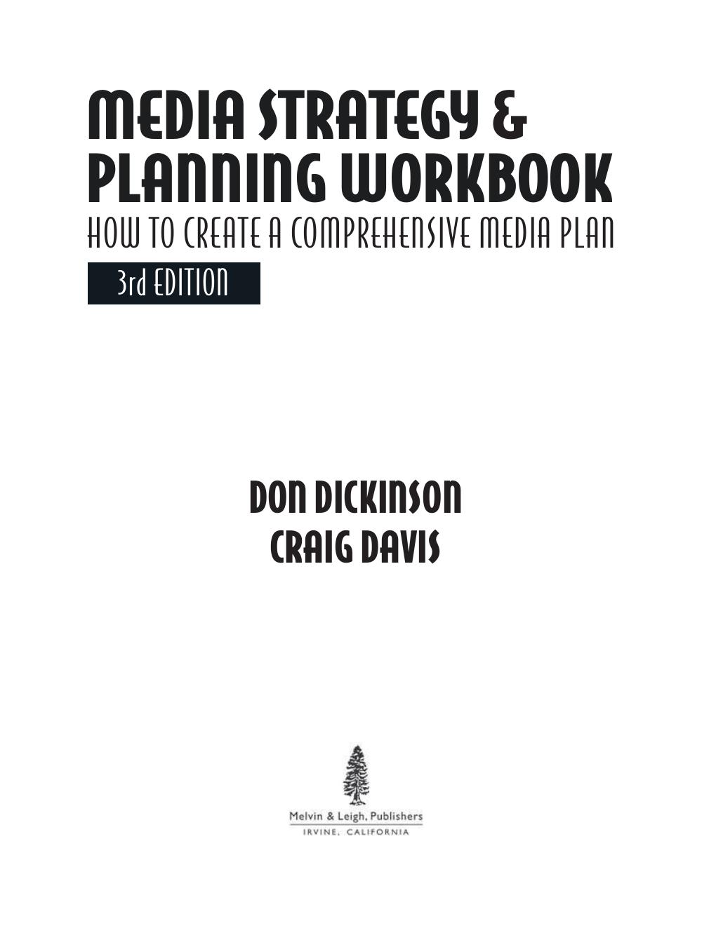 Preview page 4 of Media Strategy & Planning Workbook 3rd Edition By Don Dickinson, Craig Davis