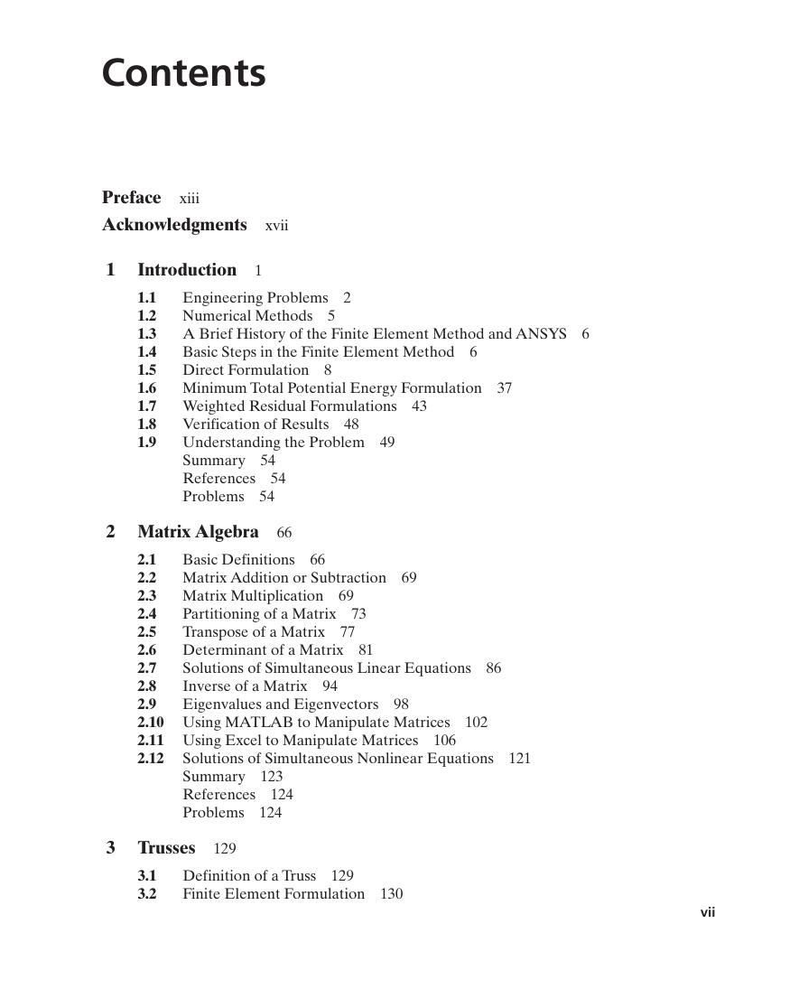Preview page 6 of Finite Element Analysis Theory and Application with ANSYS 5th Edition By Saeed Moaveni