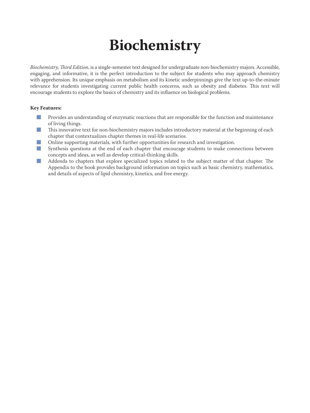 Preview page 2 of Biochemistry 3rd Edition By Raymond S Ochs