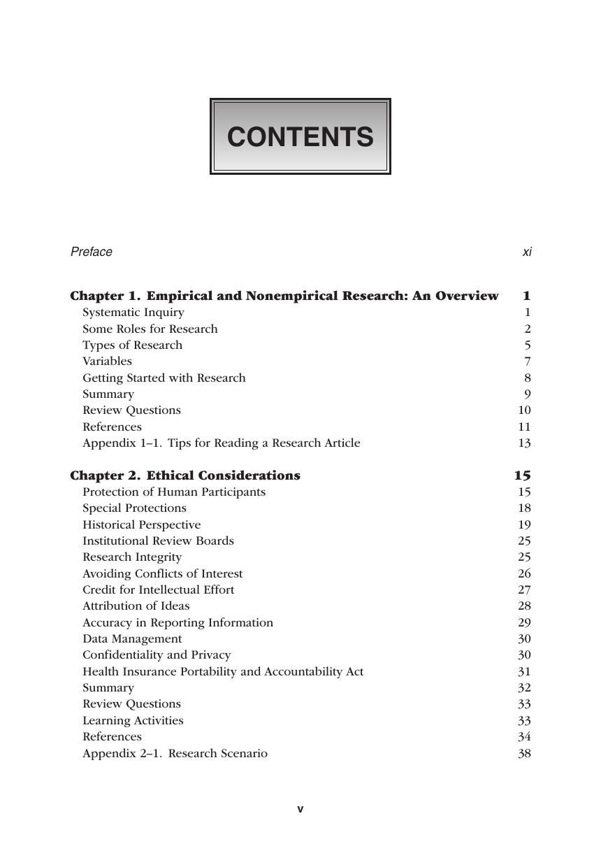 Preview page 6 of Research in Communication Sciences and Disorders Methods for Systematic Inquiry 4th Edition By Lauren Nelson, Jaimie Gil