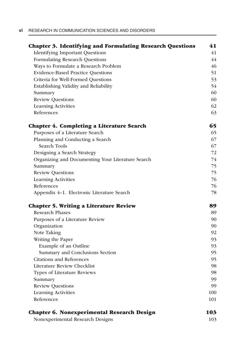 Preview page 7 of Research in Communication Sciences and Disorders Methods for Systematic Inquiry 4th Edition By Lauren Nelson, Jaimie Gil