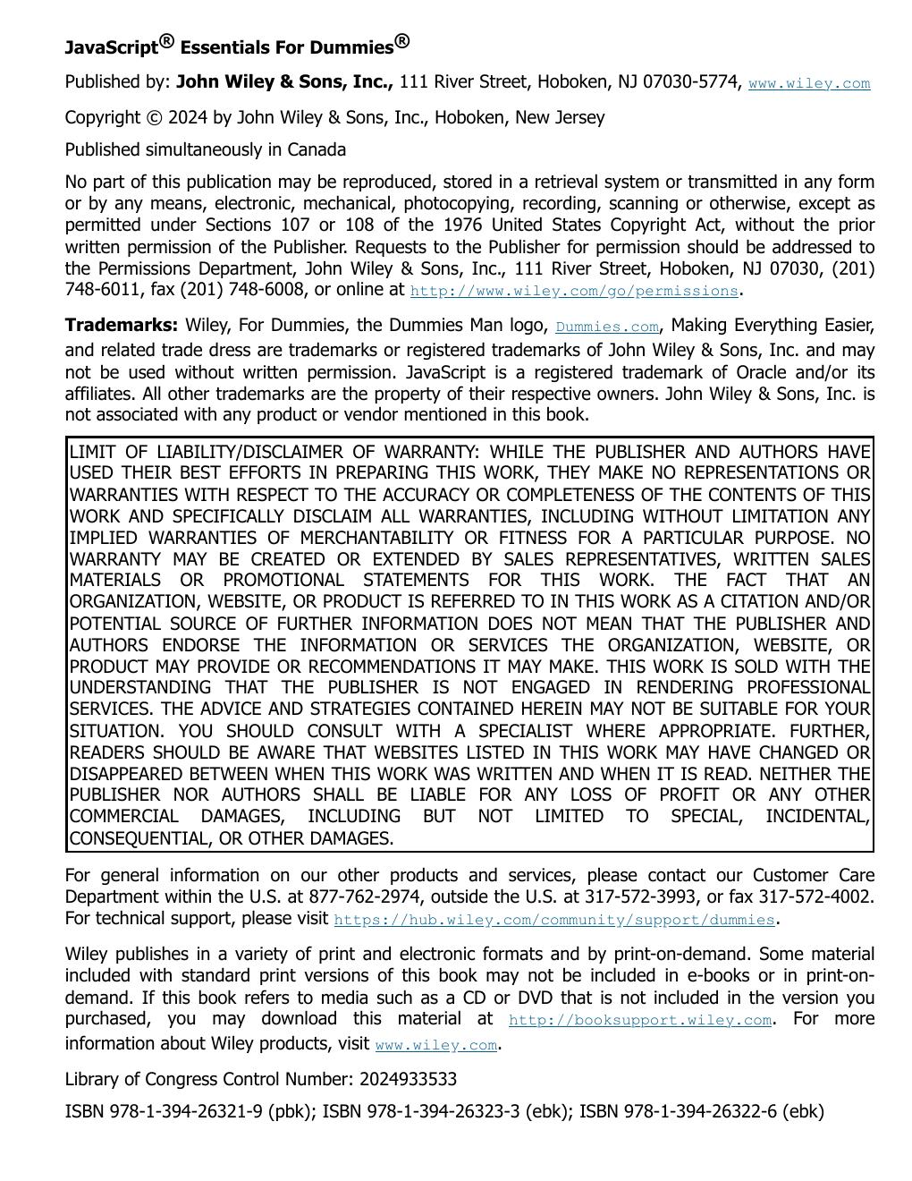 Preview page 7 of JavaScript Essentials For Dummies 1st Edition By Paul McFedries