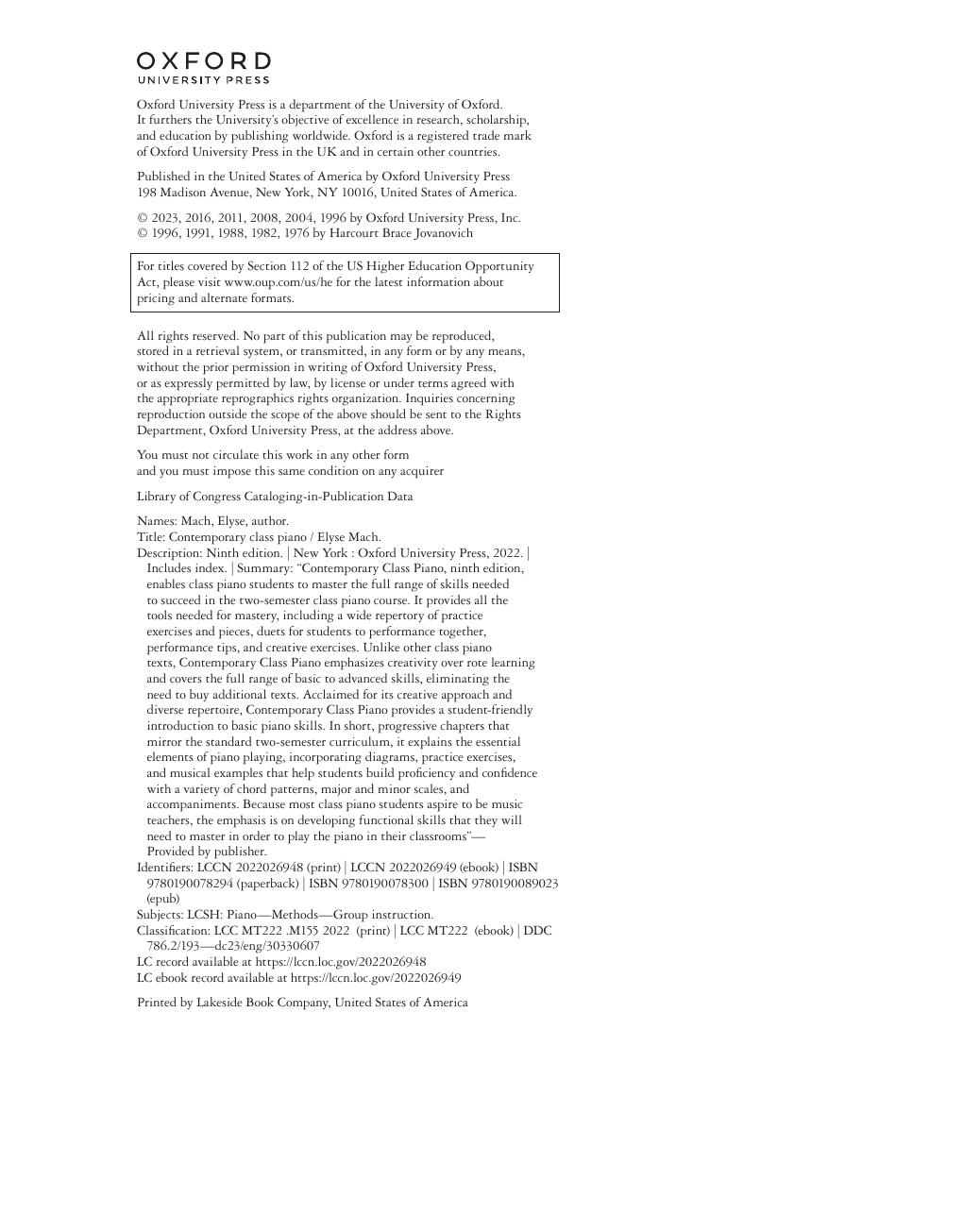 Preview page 4 of Contemporary Class Piano 9th Edition By Elyse Mach