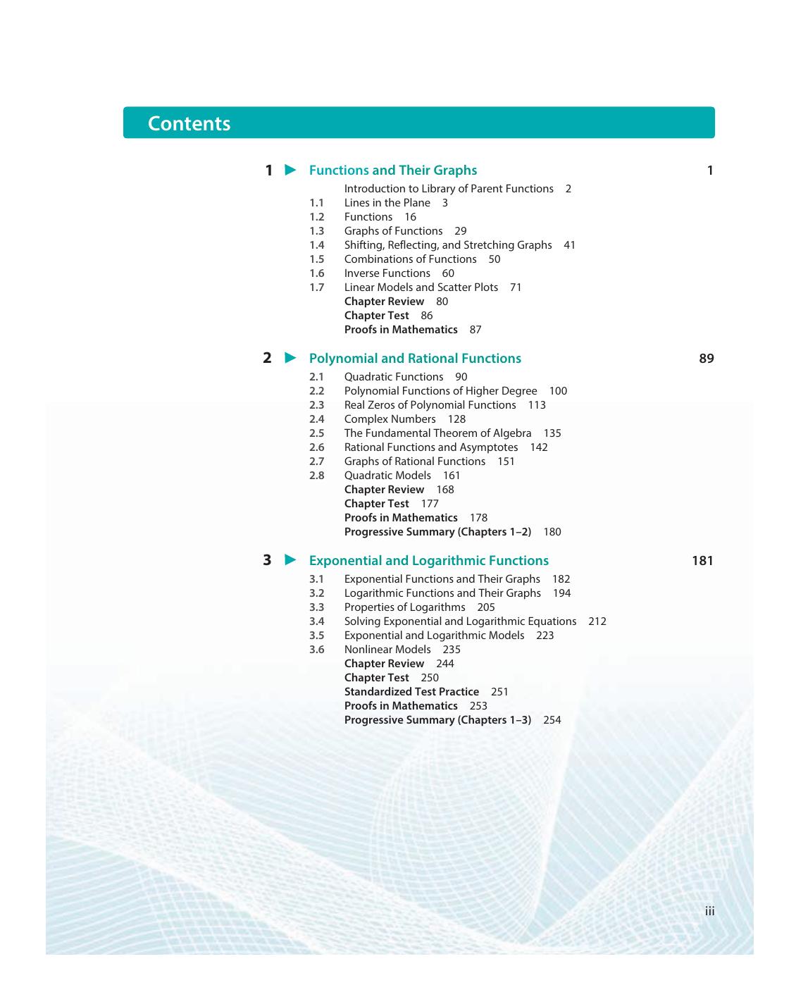 Preview page 7 of Precalculus with Limits A Graphing Approach 8th Edition By Ron Larson, Paul Battaglia