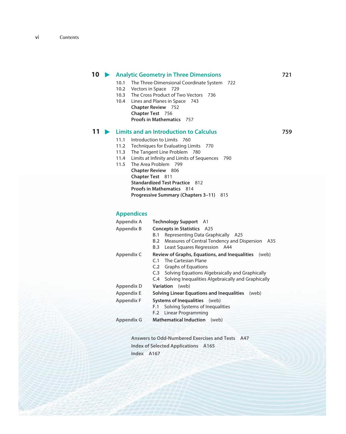 Preview page 10 of Precalculus with Limits A Graphing Approach 8th Edition By Ron Larson, Paul Battaglia