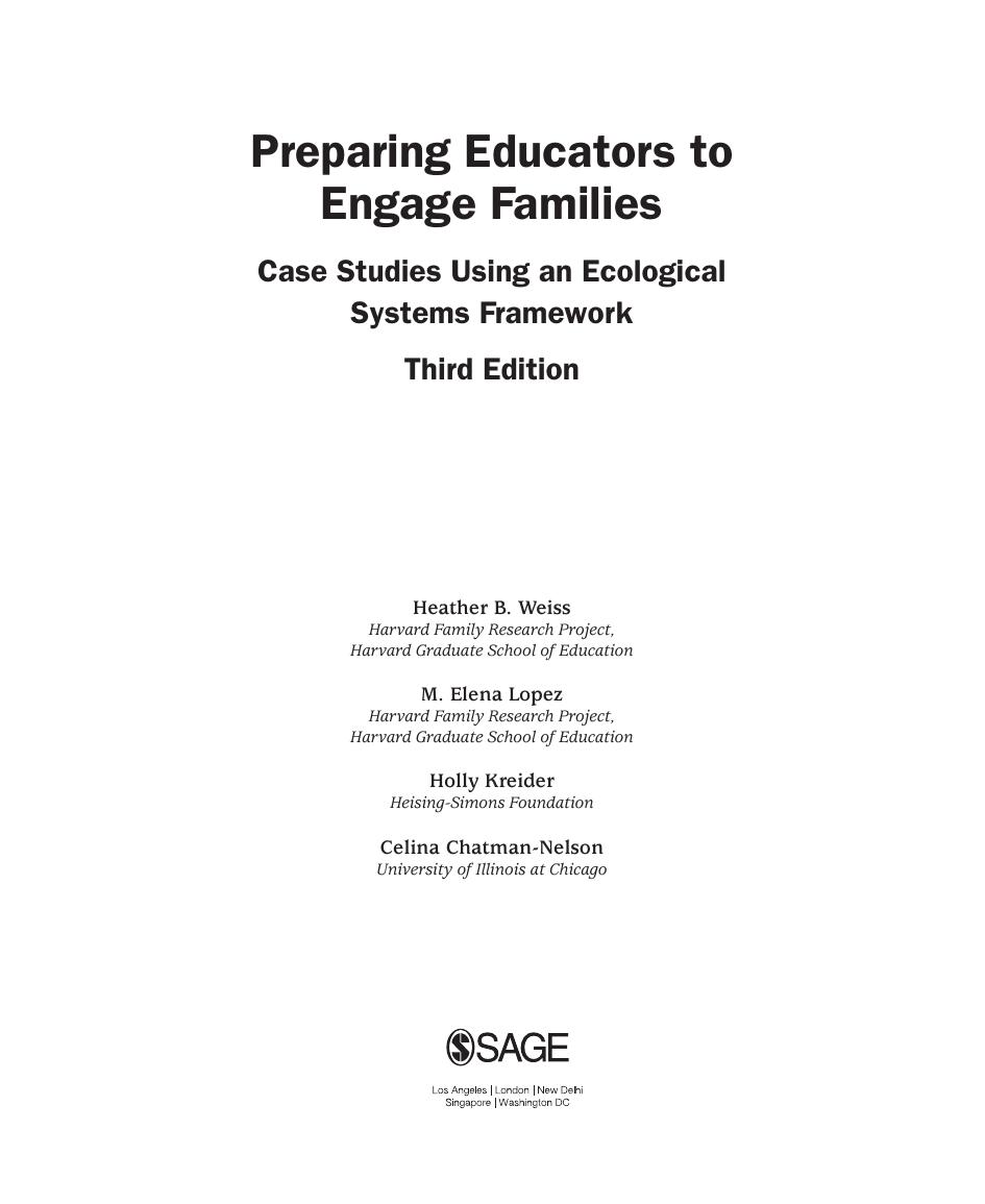 Preview page 4 of Preparing Educators to Engage Families Case Studies Using an Ecological Systems Framework 3rd Edition By Weiss, Lopez, K