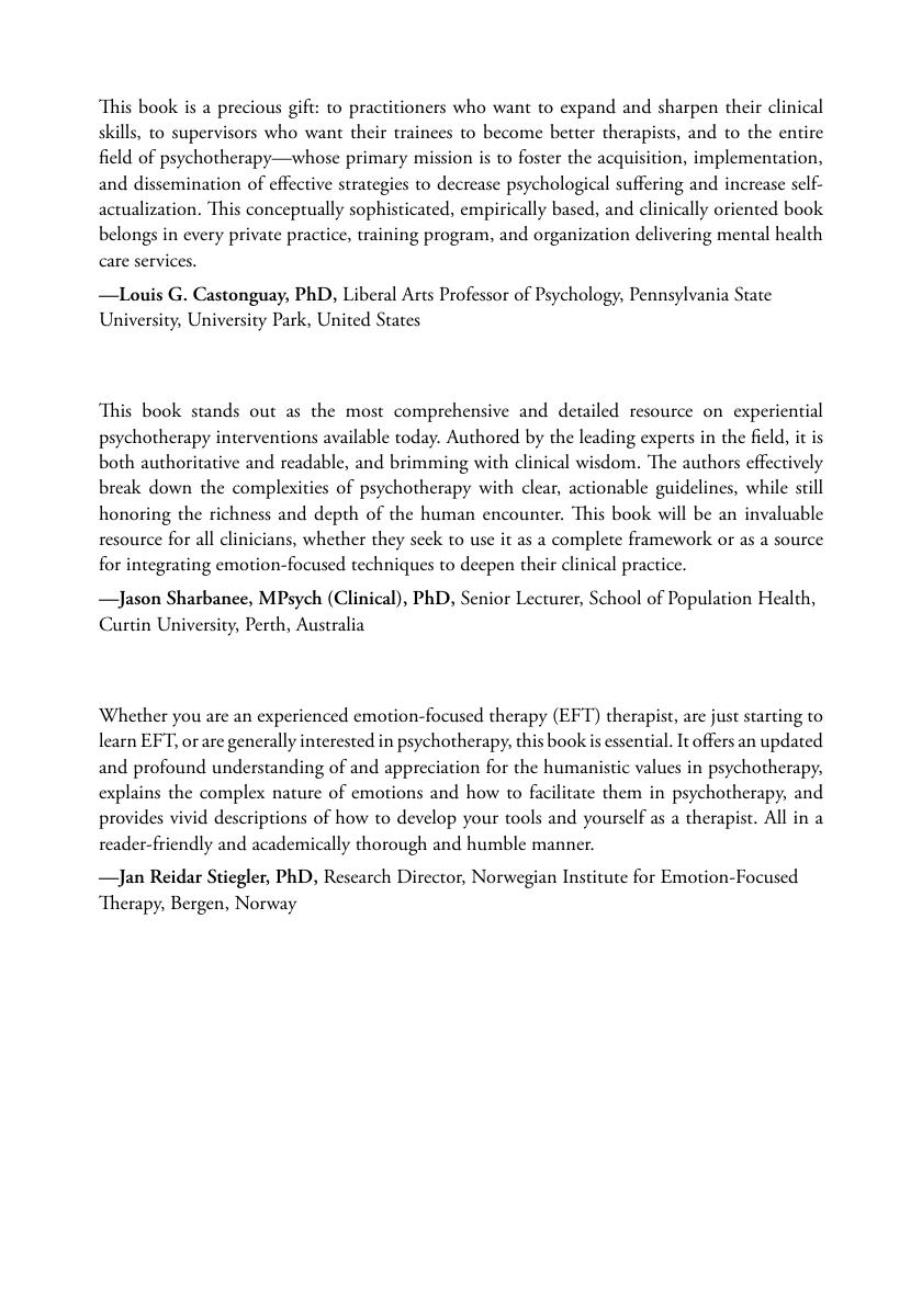 Preview page 6 of Learning Emotion-Focused Therapy A Comprehensive Guide 2nd Edition By Robert Elliott, Jeanne Watson, Rhonda Goldman, Les