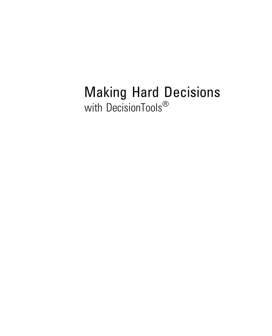 Preview page 2 of Making Hard Decisions with Decisiontools 3rd Edition By Robert Clemen, Terence Reilly