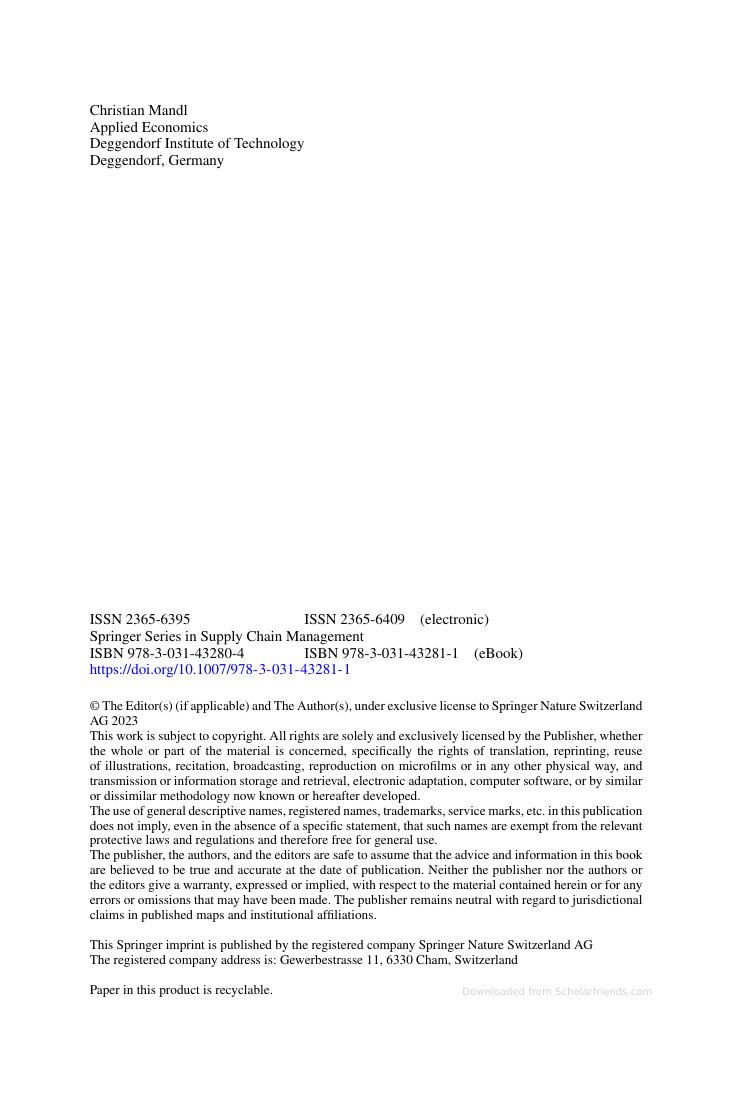 Preview page 5 of Procurement Analytics Data-Driven Decision-Making in Procurement and Supply Management 1st Edition By Christian Mandl