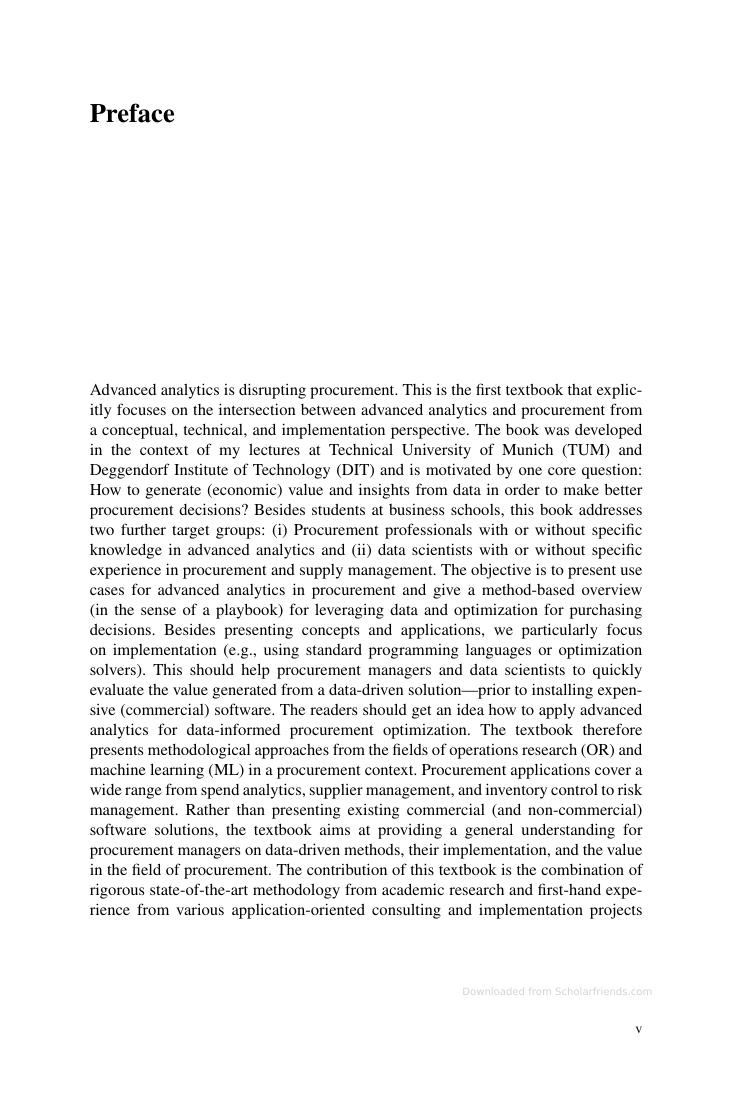 Preview page 6 of Procurement Analytics Data-Driven Decision-Making in Procurement and Supply Management 1st Edition By Christian Mandl