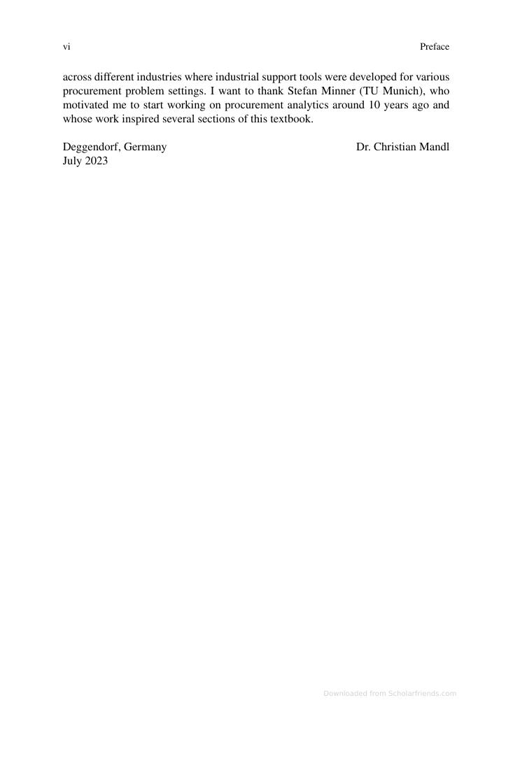 Preview page 7 of Procurement Analytics Data-Driven Decision-Making in Procurement and Supply Management 1st Edition By Christian Mandl