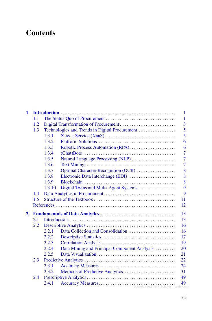 Preview page 8 of Procurement Analytics Data-Driven Decision-Making in Procurement and Supply Management 1st Edition By Christian Mandl