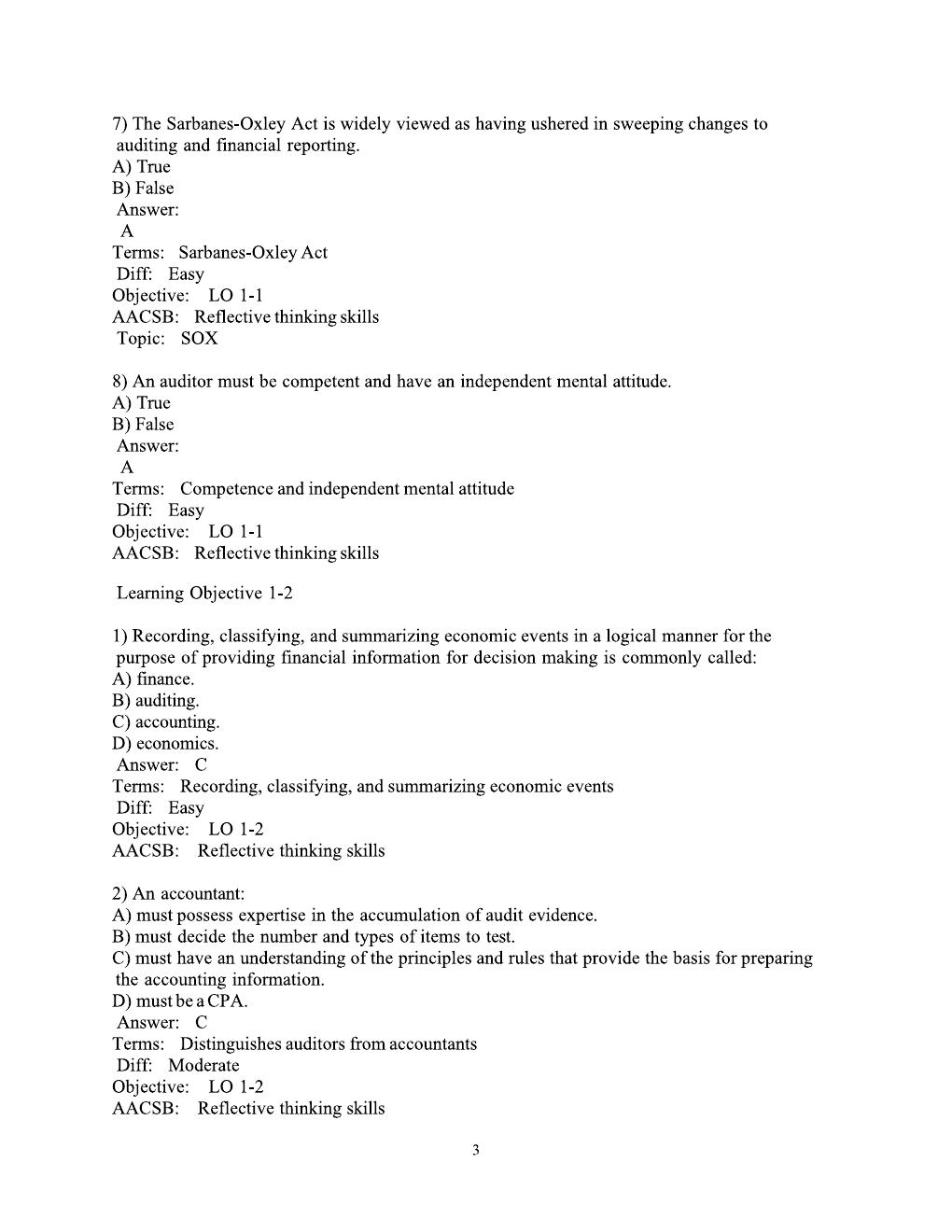 Preview page 4 of Auditing & Assurance Services Test Bank (16th Edition) - Arens, Elder, Beasley, Hogan
