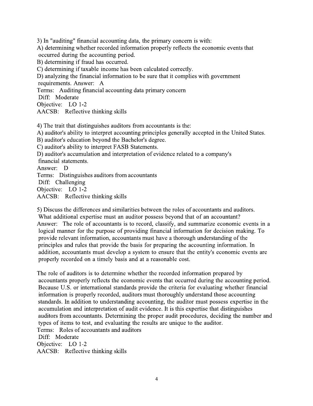 Preview page 5 of Auditing & Assurance Services Test Bank (16th Edition) - Arens, Elder, Beasley, Hogan