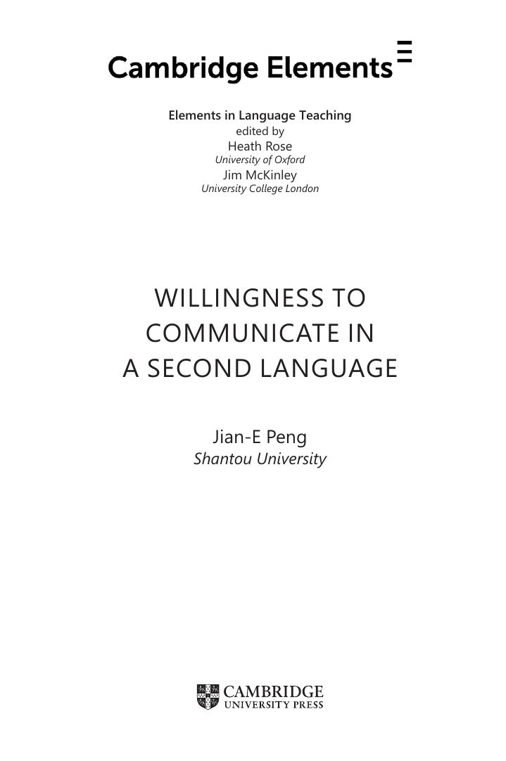 Preview page 3 of eBook Willingness to Communicate in a Second Language 1st Edition By Jian E Peng