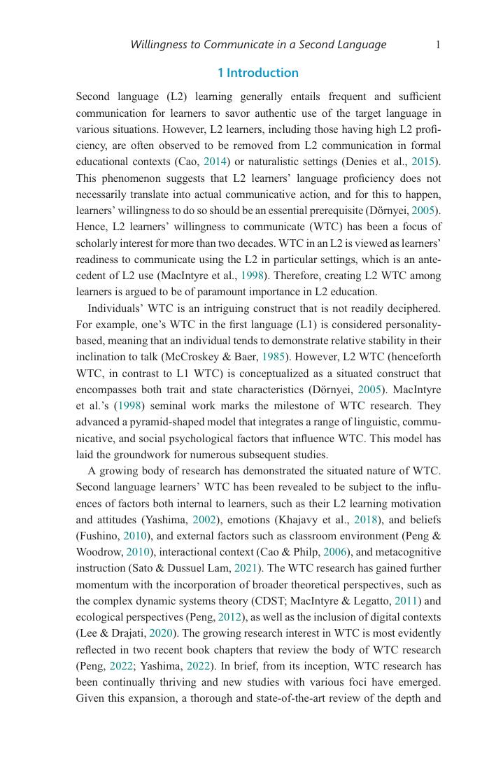 Preview page 7 of eBook Willingness to Communicate in a Second Language 1st Edition By Jian E Peng