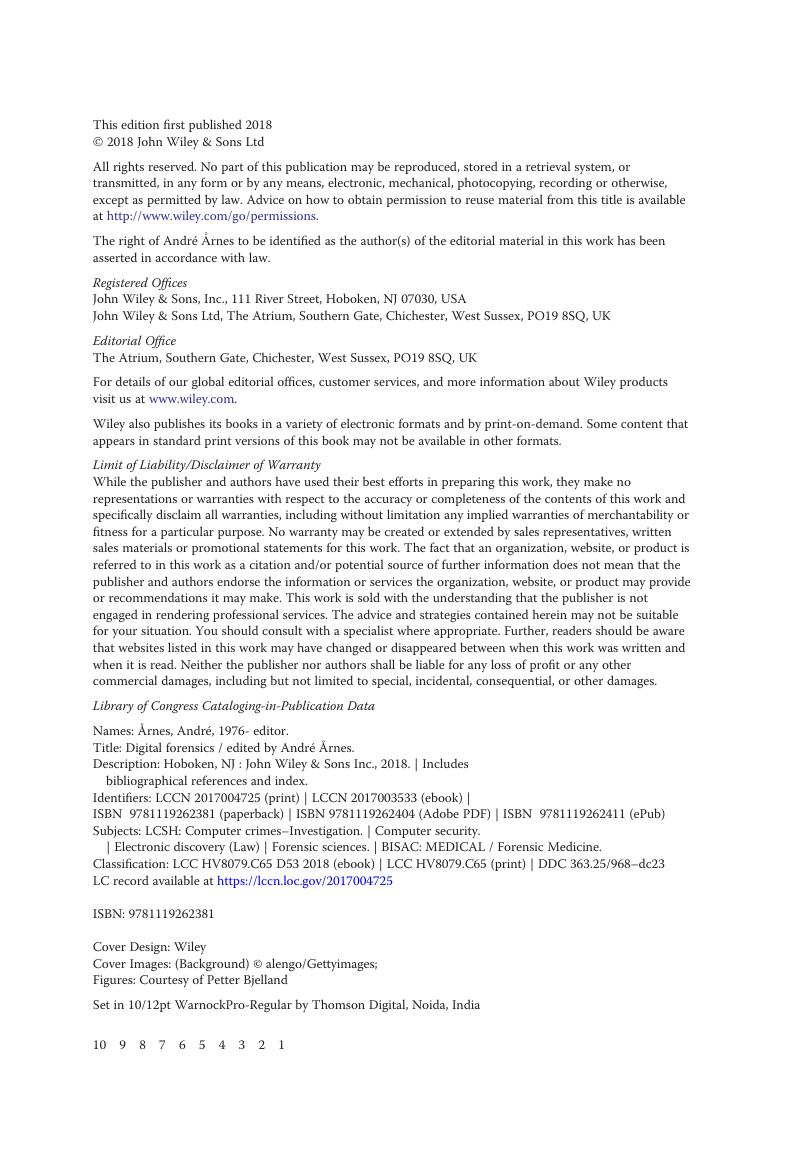 Preview page 6 of Digital Forensics By André Årnes