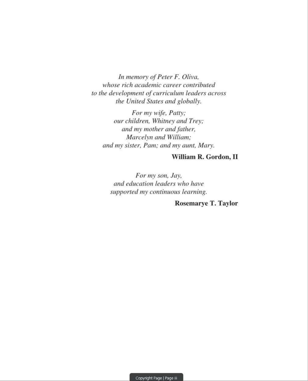 Preview page 4 of Developing the Curriculum 9th Edition By William Gordon II, Rosemarye Taylor