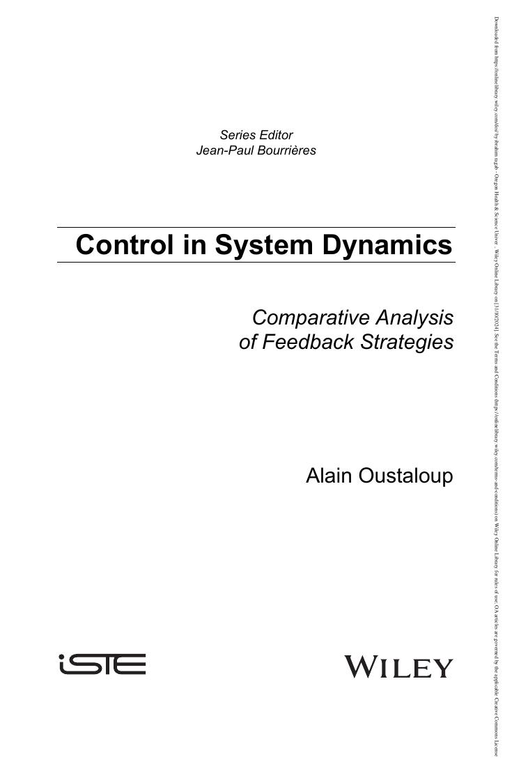 Preview page 3 of Control in System Dynamics Comparative Analysis of Feedback Strategies By Alain Oustaloup