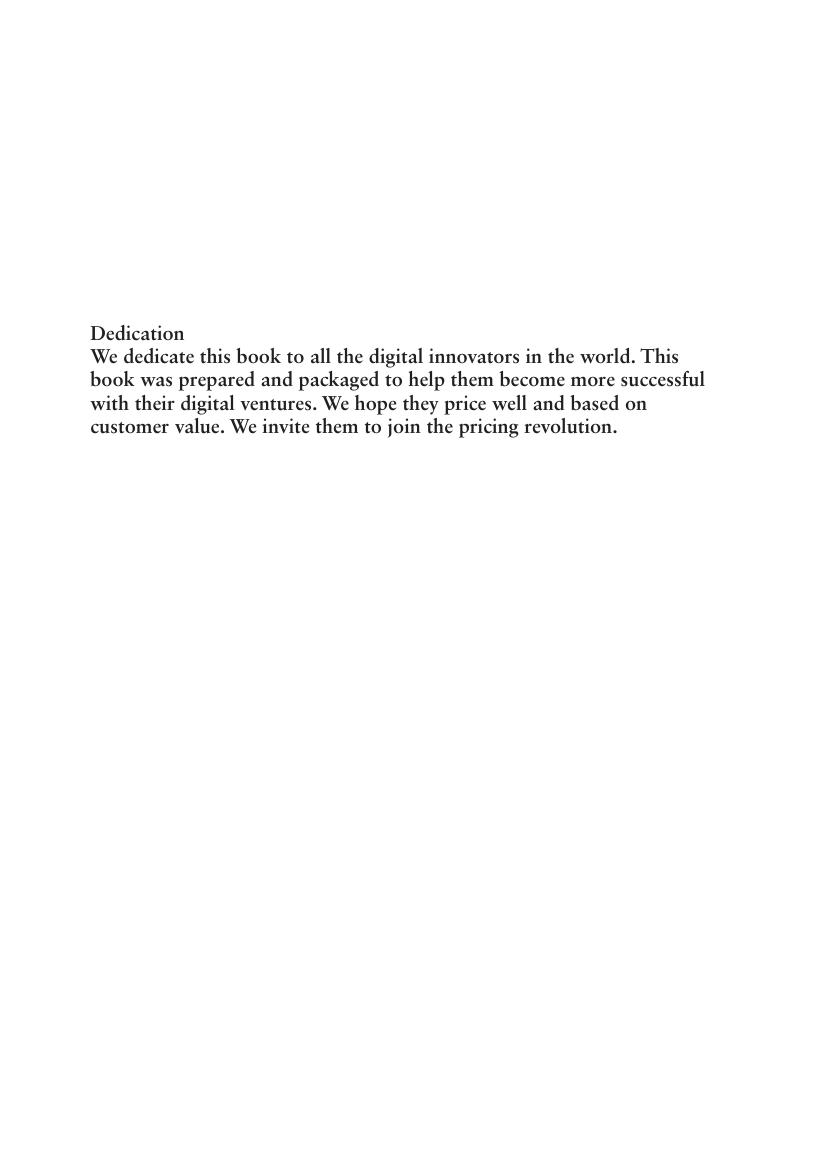 Preview page 8 of Digital Pricing Strategy Capturing Value from Digital Innovations 1st Edition By Stephan Liozu, Andreas Hinterhuber