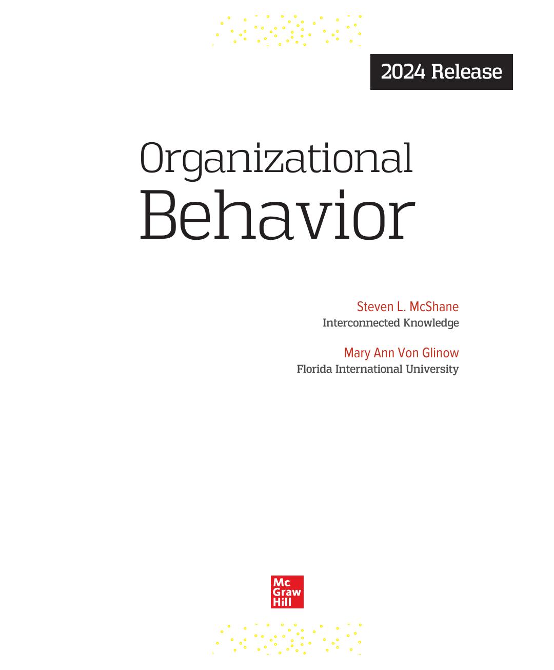 Preview page 2 of M Organizational Behavior 2024 Release By Mary Von Glinow