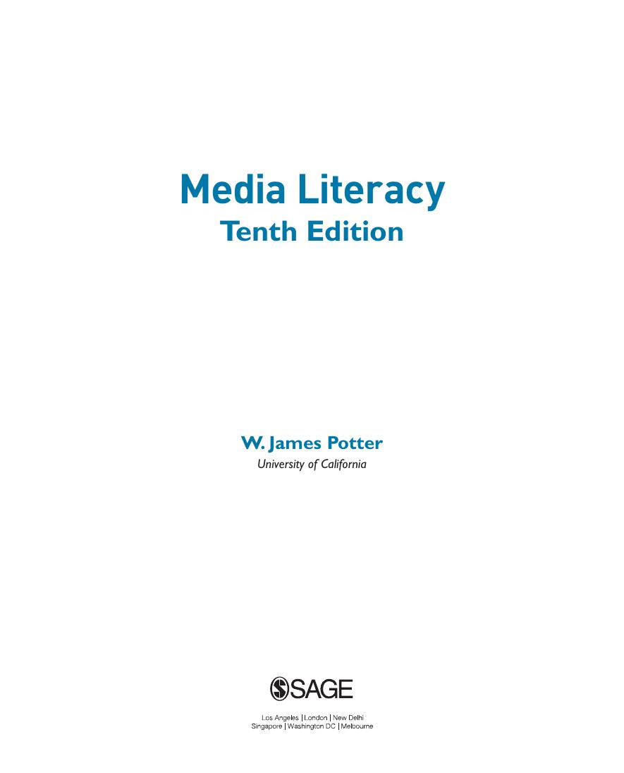 Preview page 4 of Media Literacy 10th Edition By W. James Potter