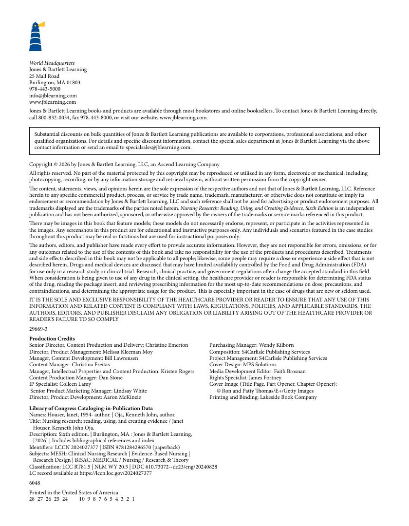 Preview page 9 of Nursing Research Reading, Using, and Creating Evidence 6th Edition By Janet Houser, Kenneth Oja