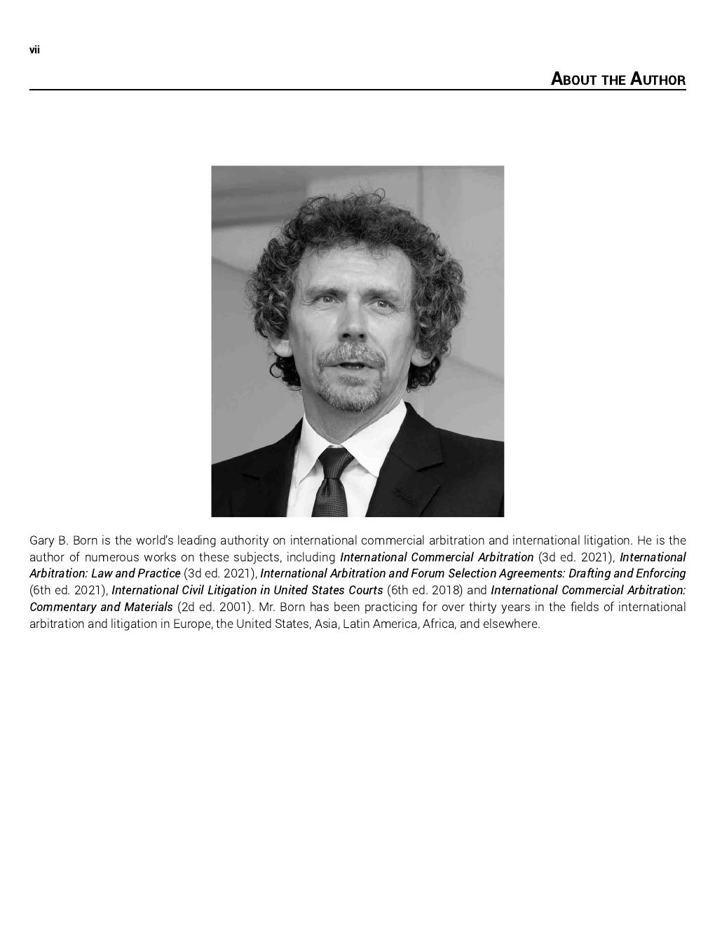 Preview page 7 of International Arbitration Cases and Materials 3rd Edition By Gary B. Born