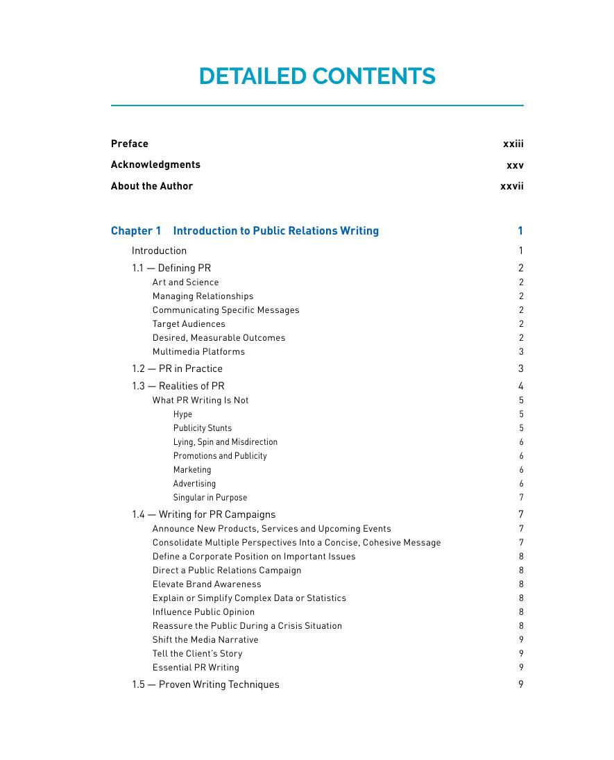 Preview page 8 of Public Relations Writing Essential Tools for Effective Storytelling By Valerie Fields